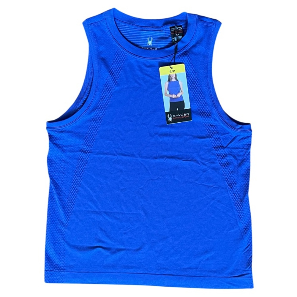 NWT Spyder Sleeveless Active Tank Blue Small